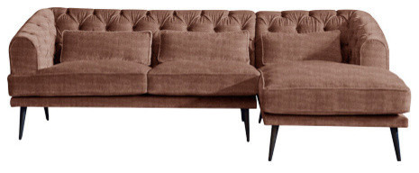 Earl Grey Chaise Sofa, Sweet Briar, 3 Seater, Right Hand Facing