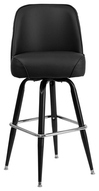 Flash Furniture Metal Barstool With Swivel Bucket Seat Xu F 125 Gg