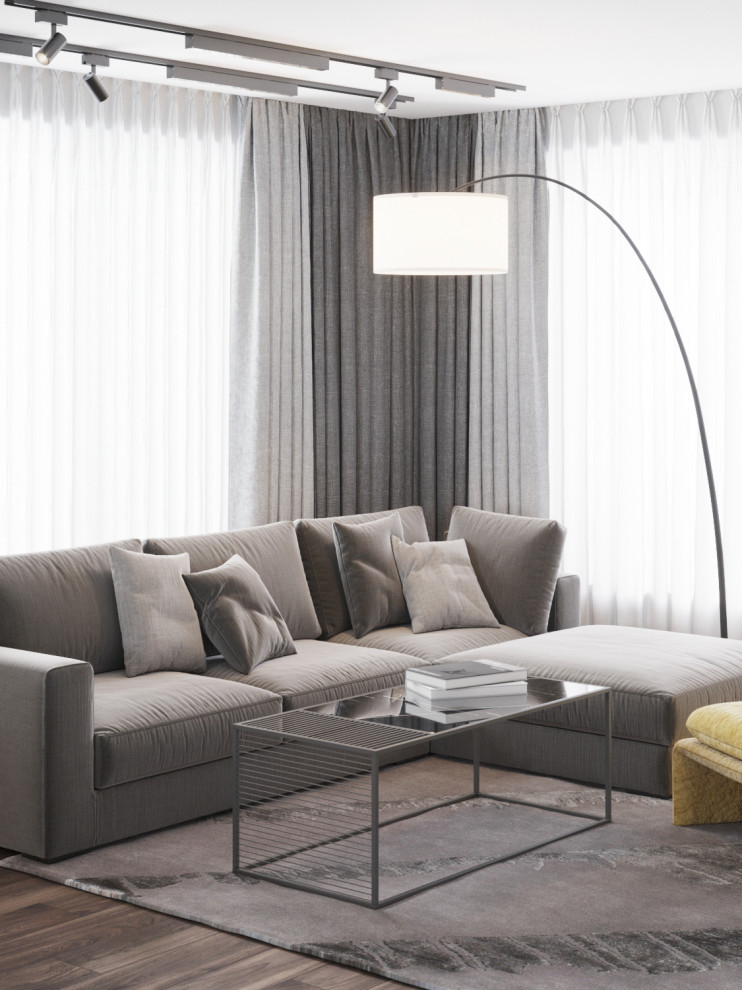 Дизайн-проект кухни-гостиной 38 кв.м