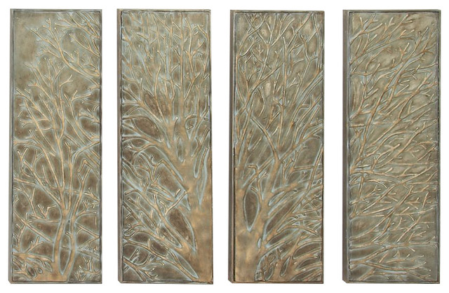 Metal Wall Decor 4 Piece Set Contemporary Art By Metal Wall Decor 4 Piece Set