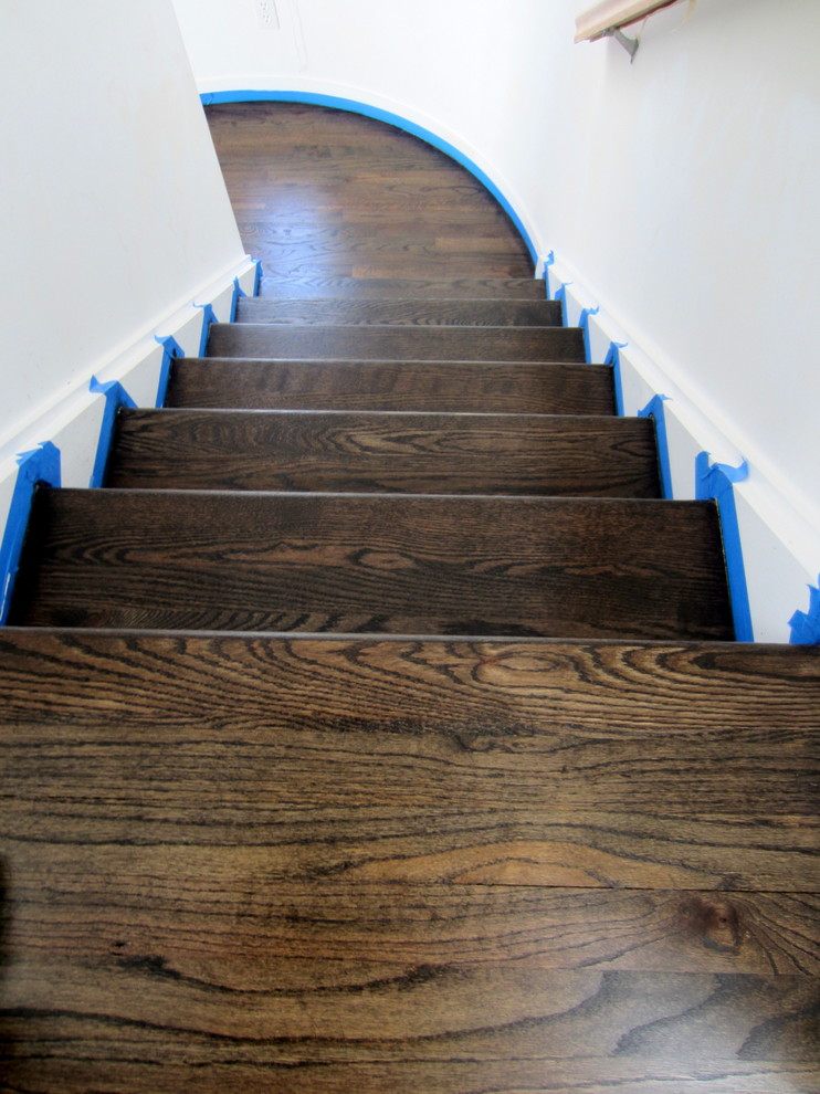 SAG HARBOR - HOME REMODEL! JACOBEAN/EBONY STAIN + BONA MEGA - Staircase ...