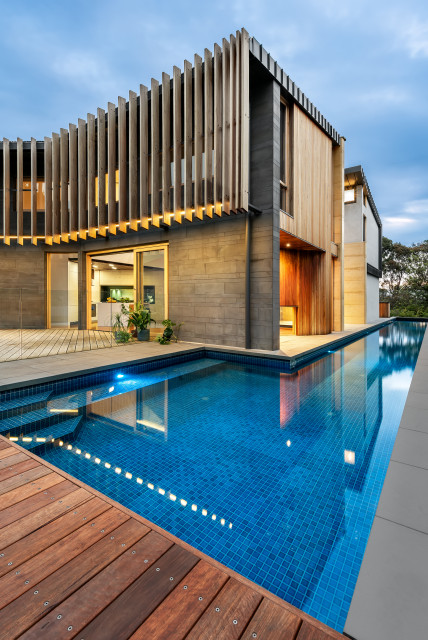 Boulevard House contemporain-piscine