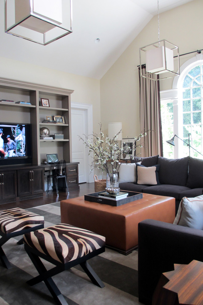 Contemporary living room in Dallas.