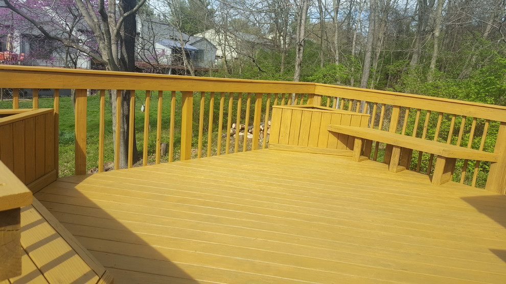 Inspiration for a large backyard deck remodel in Cincinnati