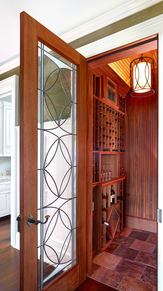 Inspiration for a transitional wine cellar in Charleston.