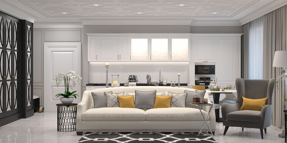 Двухуровневая квартира. Современный АР Деко