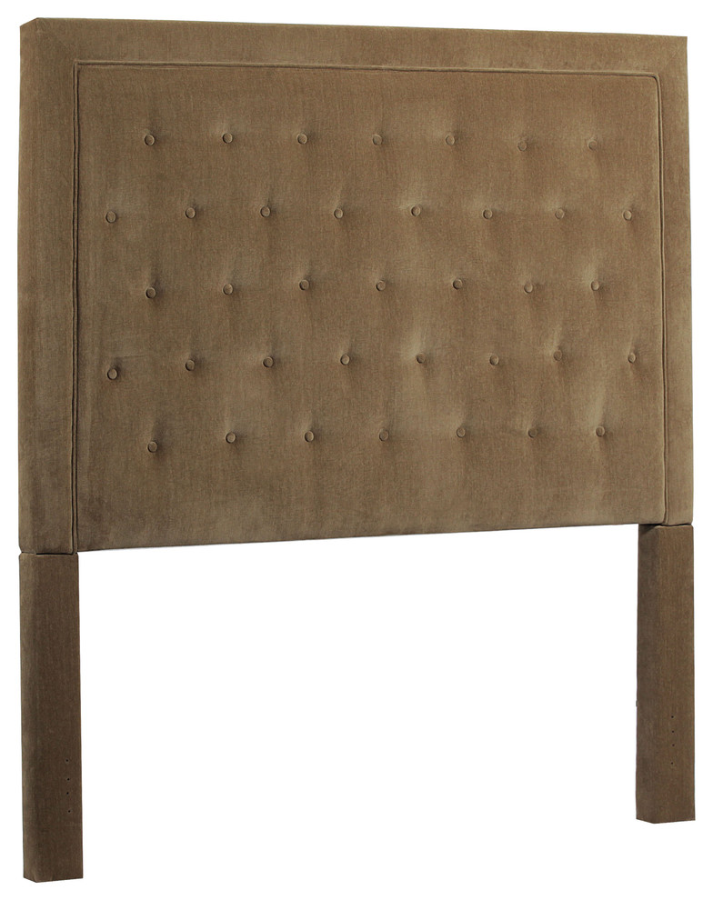 Leffler Eden Upholstered Queen Headboard, Brooke Pecan ...