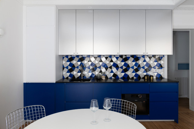 Bleu parisien contemporary-kitchen