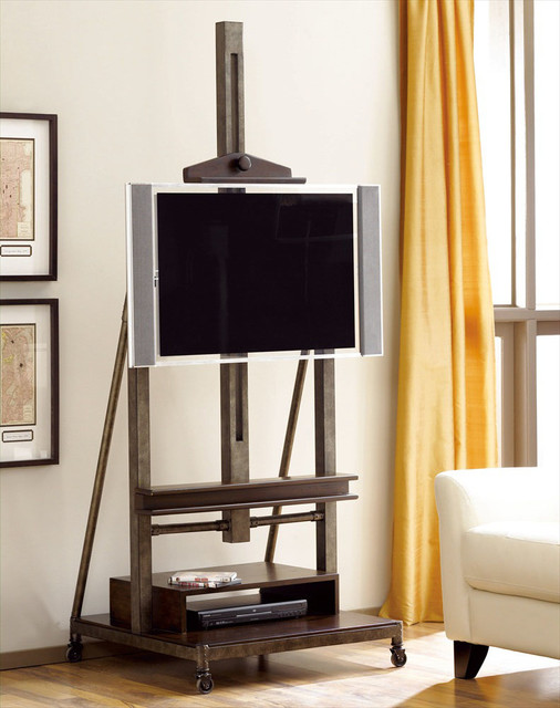 Structure Media Easel in Heavily Distressed Brown Finish