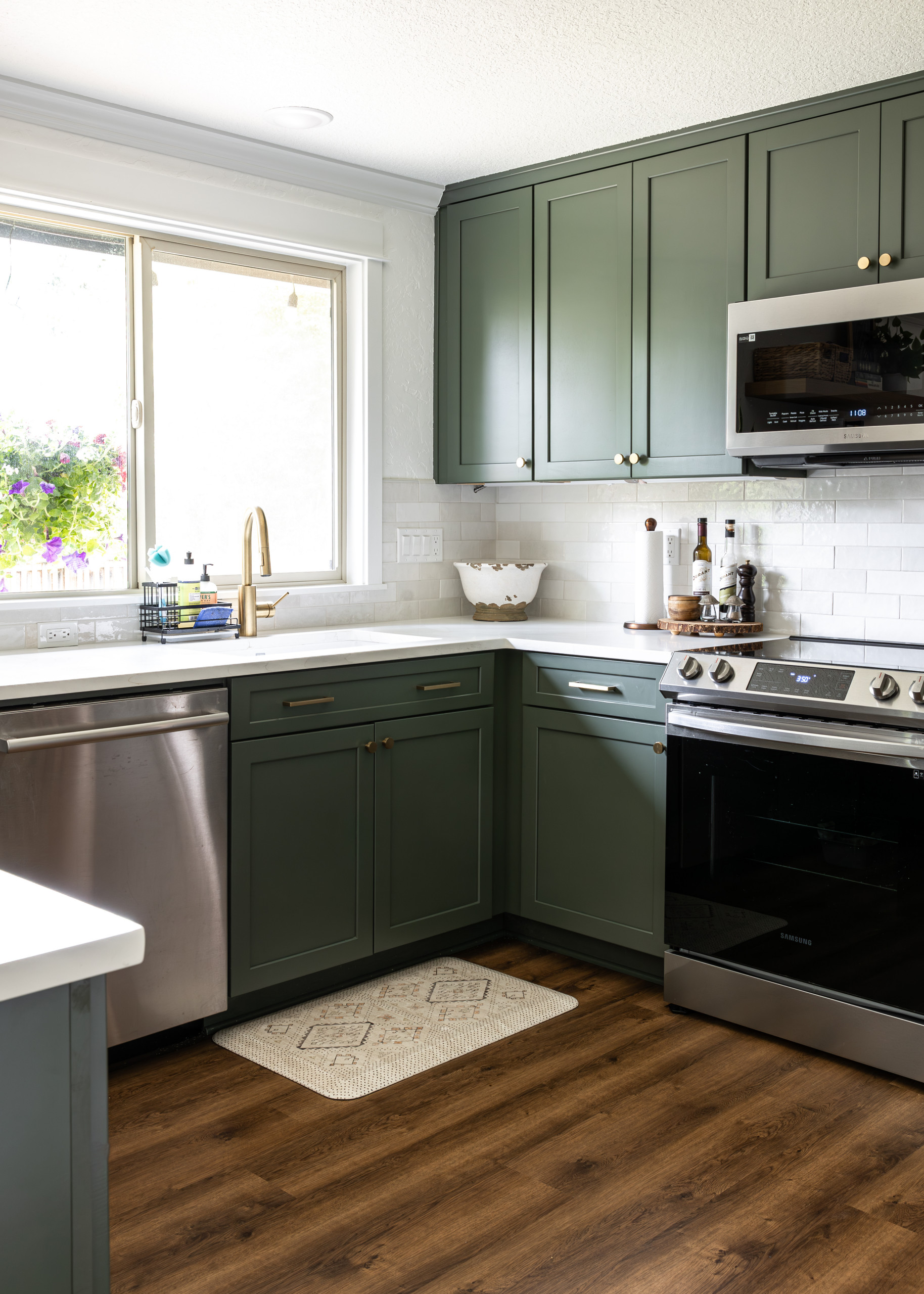 Kitchen of the Week: Green, White and Wood in 160 Square Feet