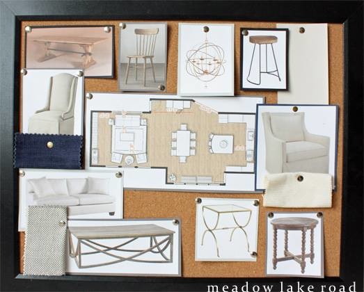 Design Presentation Board For Kitchen And Living Room