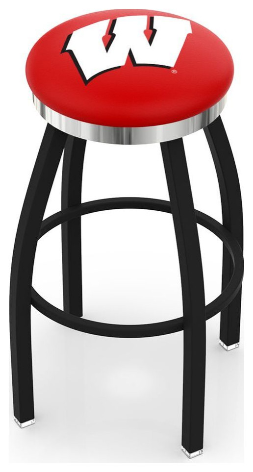 Holland L8B2C Wisconsin W 30" Swivel Bar Stool Black/Chrome