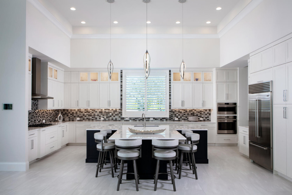 Trendy home design photo in Miami
