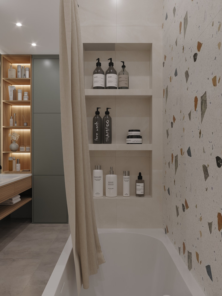 Ванная комната  с двойной раковиной