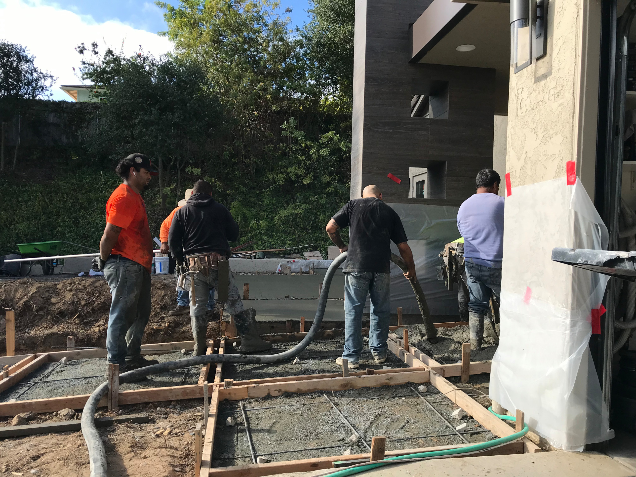 Pouring a Concrete Front Walkway in University City