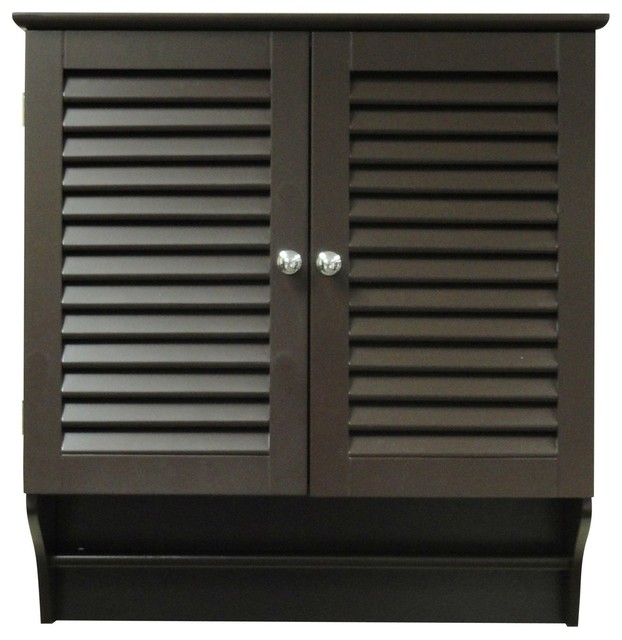 Espresso Wall Mounted Bathroom Cabinet With Shelves And Towel Bar Espresso Wall Mounted Bathroom Cabinet With Shelves And Towel Bar
