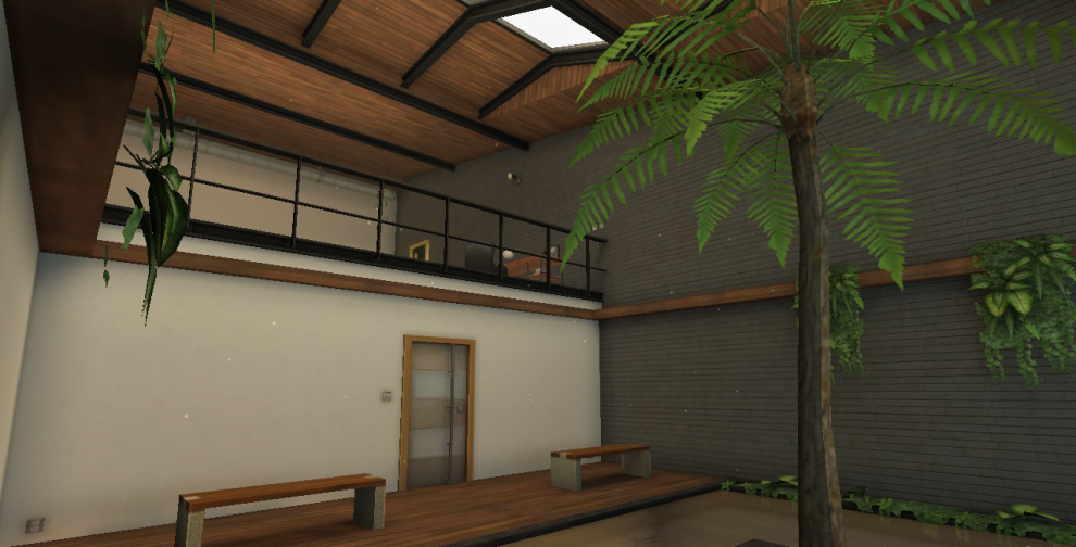 3D проект дома в лесу