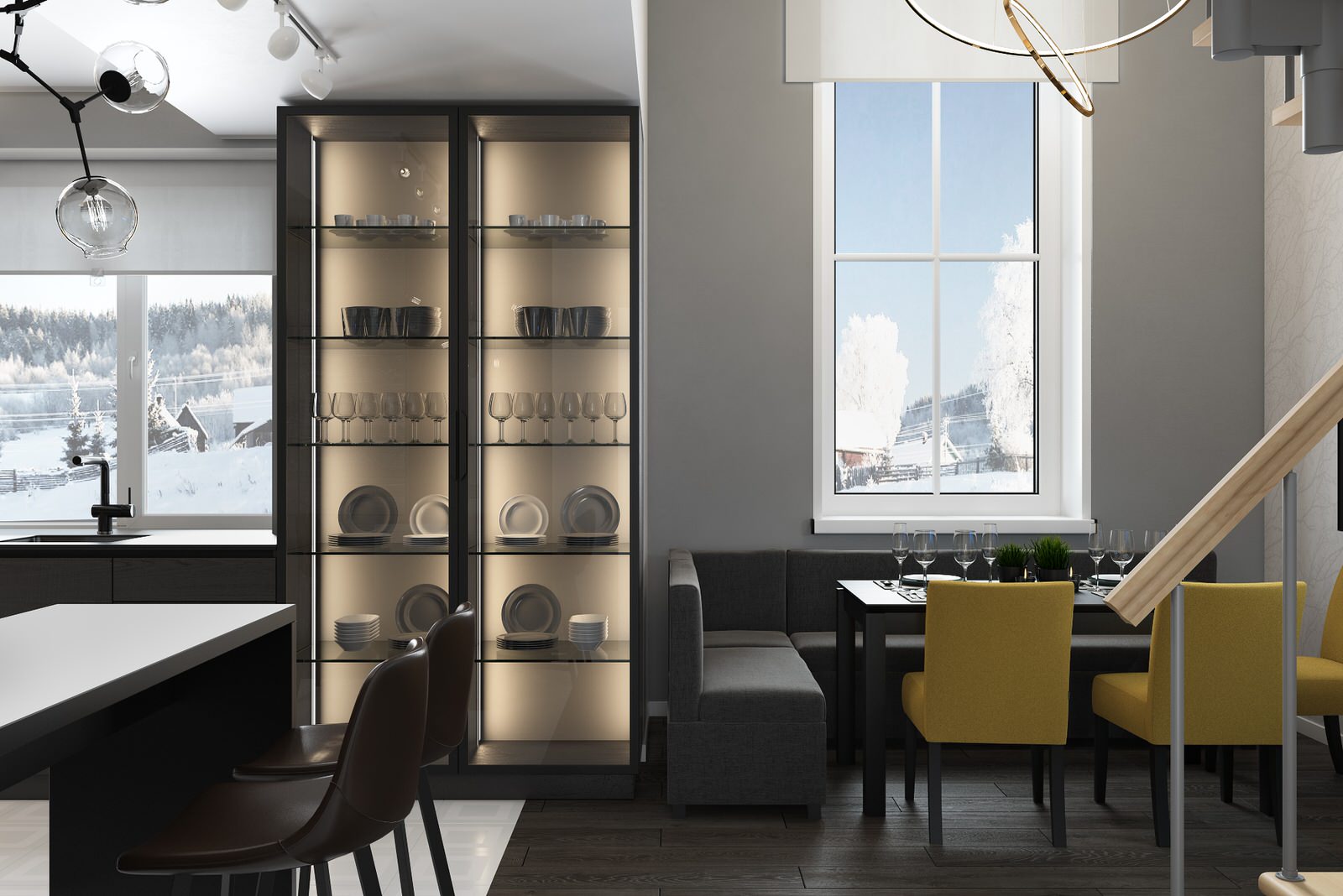 кухня в загородном доме