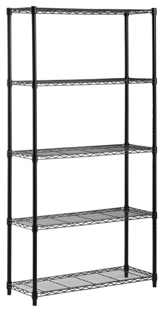 Honey Can Do 35 9 Lx13 8 Wx72 H 5 Tier Black Shelving Unit Honey Can Do 35 9 Lx13 8 Wx72 H 5 Tier Black Shelving Unit Utility Shelves By Jensen Byrd Co Inc