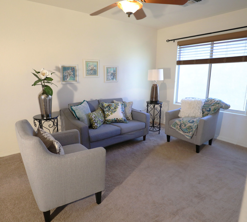 Transitional home design photo in Phoenix