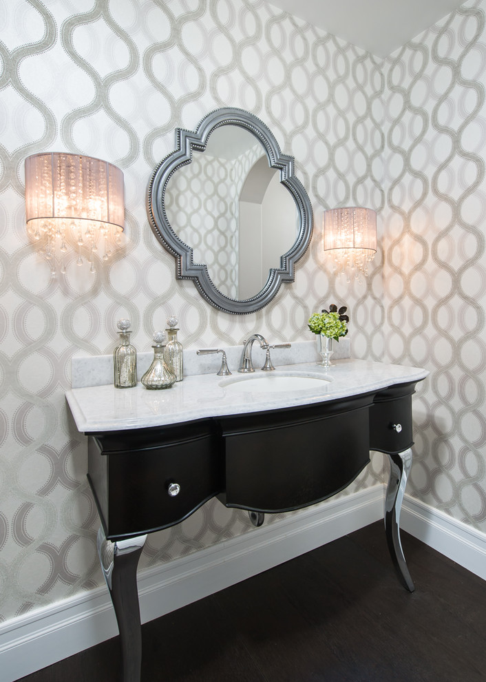 Calabasas Transformation - Traditional - Powder Room - Los Angeles - by ...