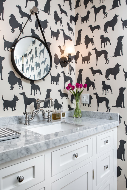 A.S.D Interiors - Shirry Dolgin transitional-powder-room