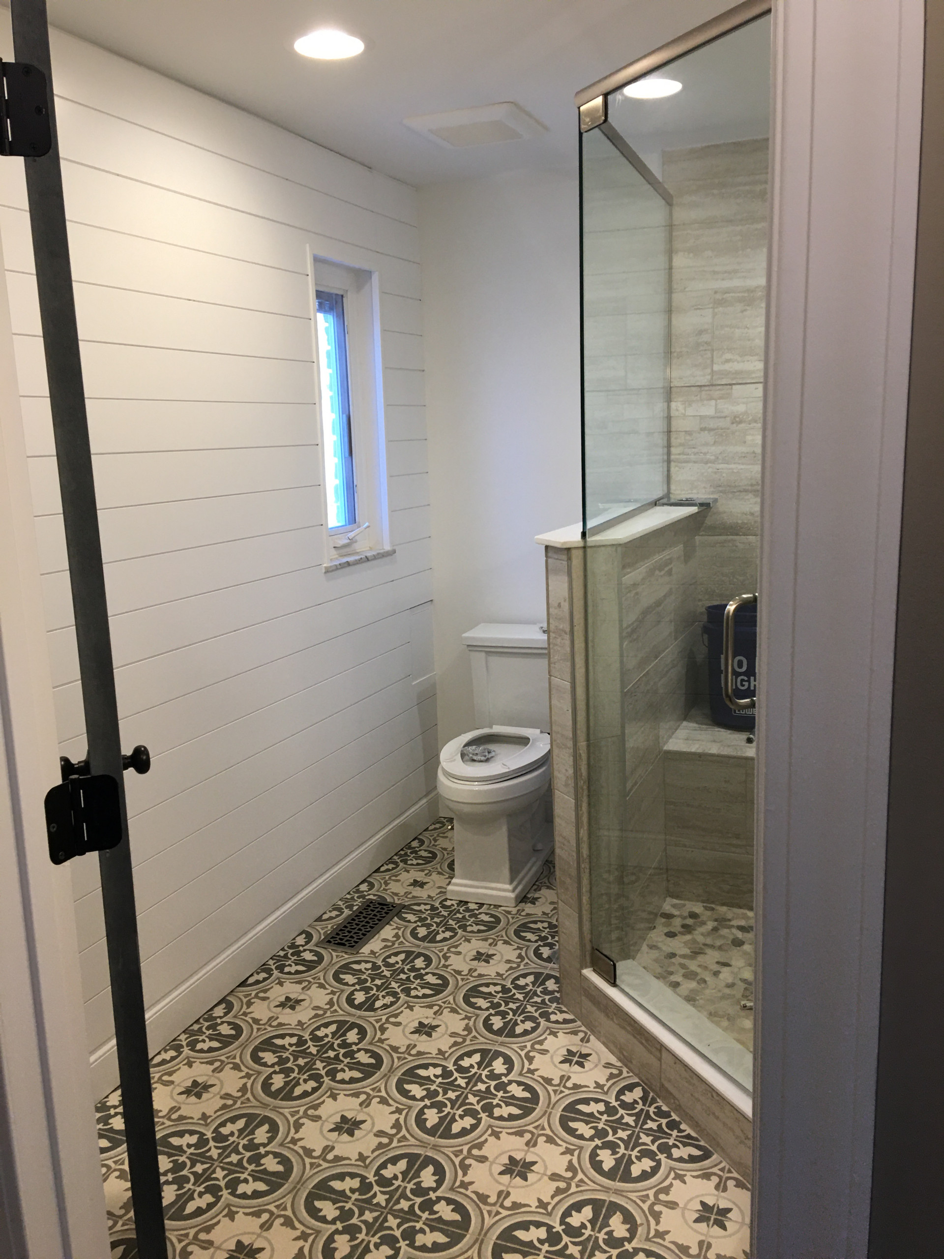 Custom bathroom and back room office/workout/pet room