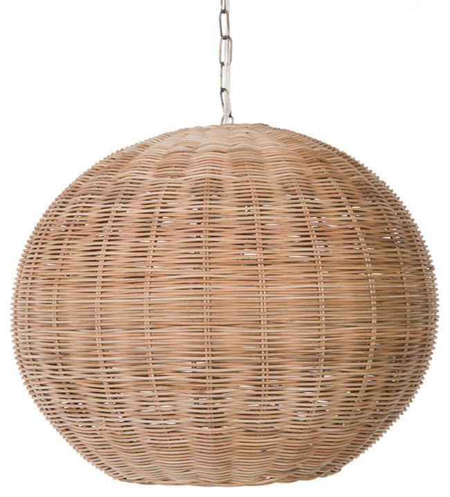 Natural KOUBOO 1050030 Wicker Ball Pendant Lamp