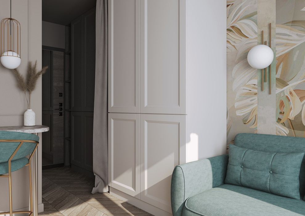 Проект студии 14 кв.м.