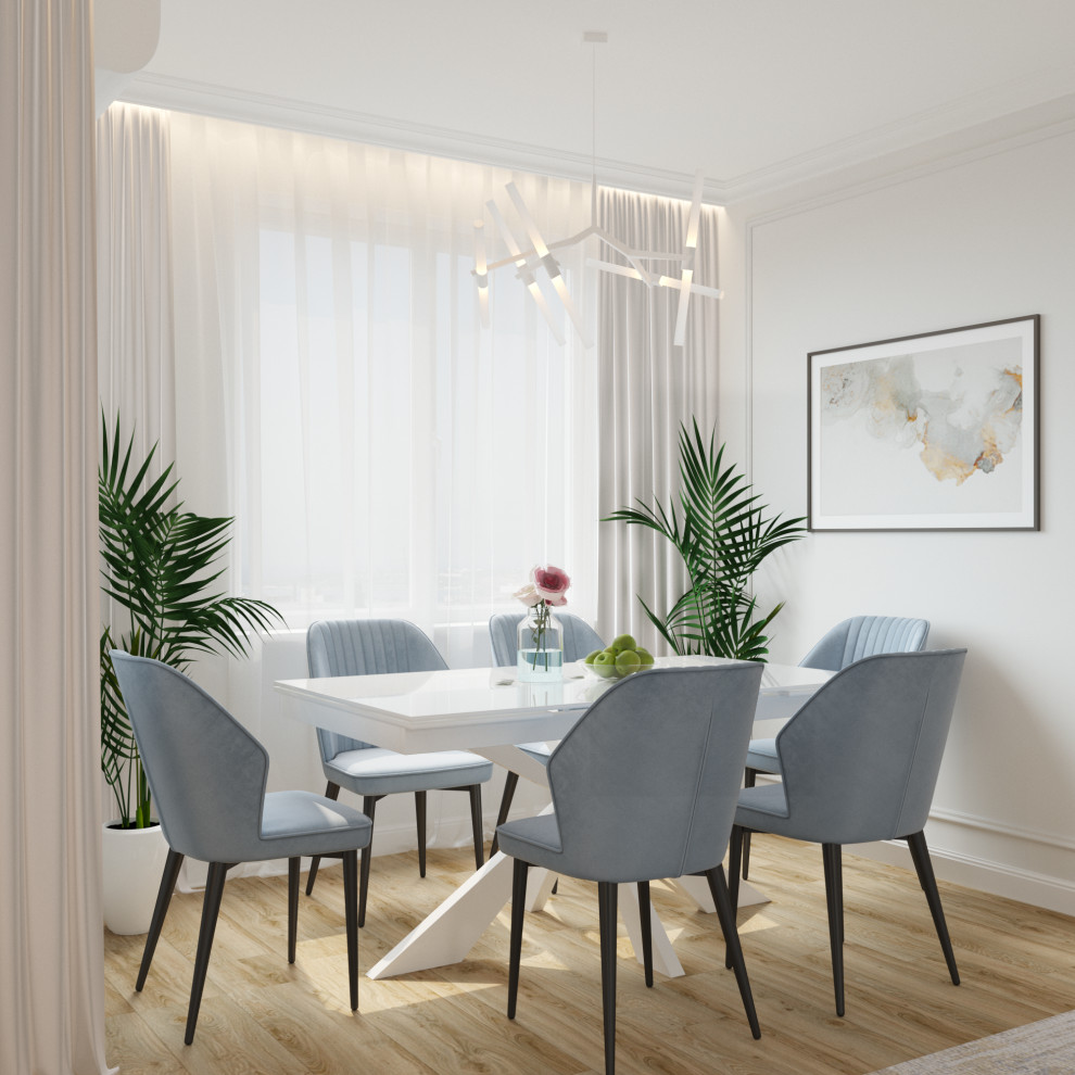 Квартира на Взлетной - гостиная-кухня