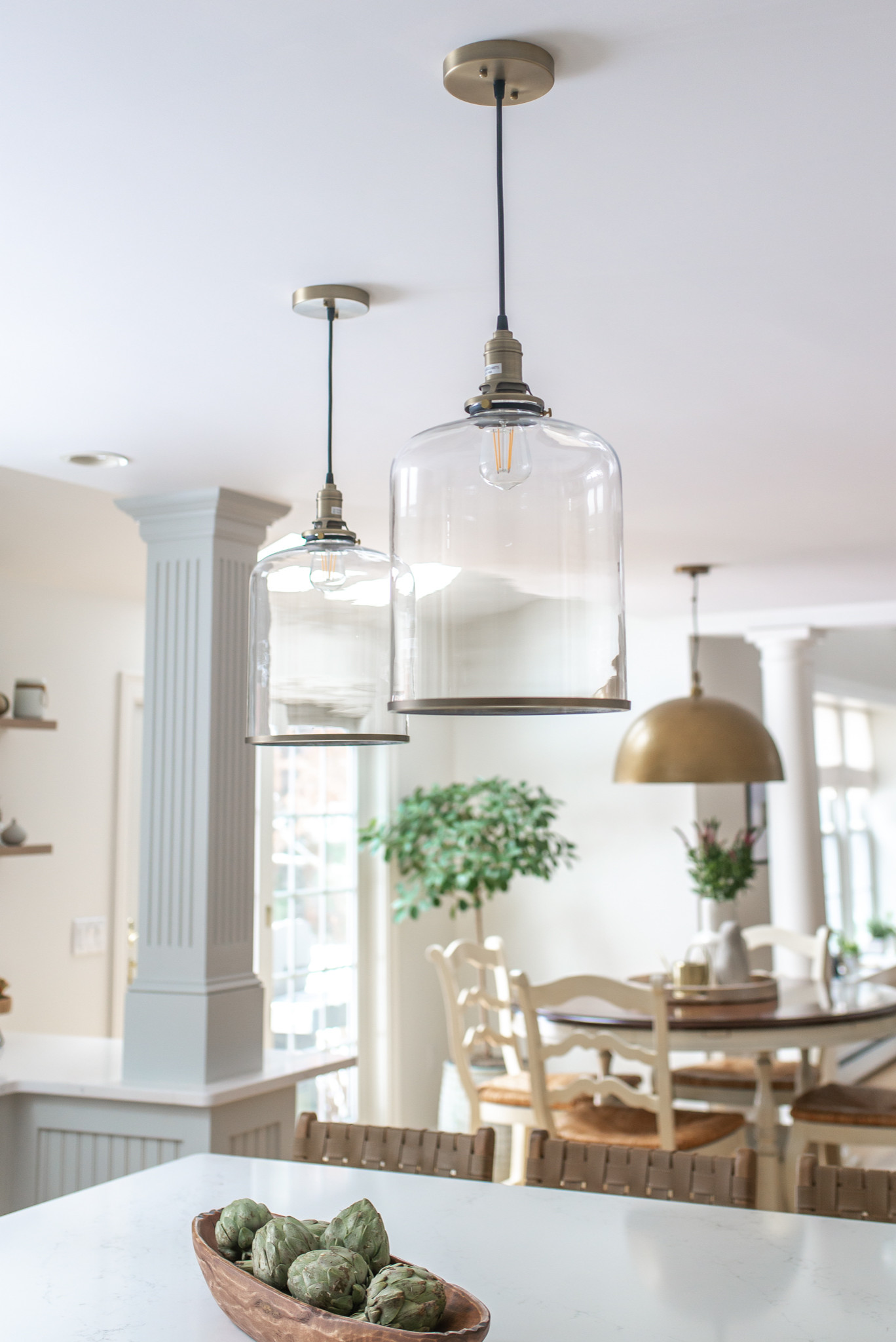 Example of a beach style kitchen design in Boston