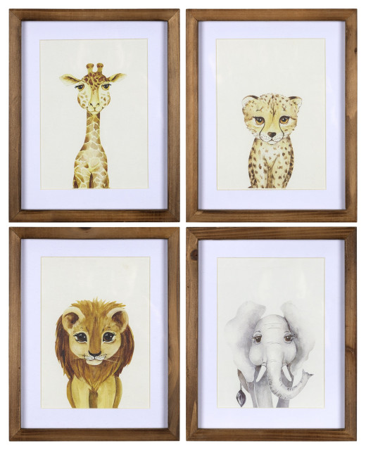 Jungle Animals Wall Art Set Kids Wall Decor by UStradeENT LLC Houzz