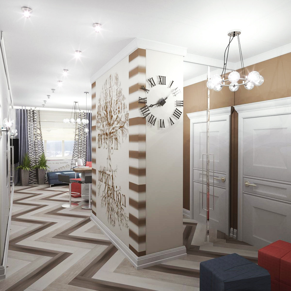 Яркий проект. Квартира 70 м.кв. фьюжн.