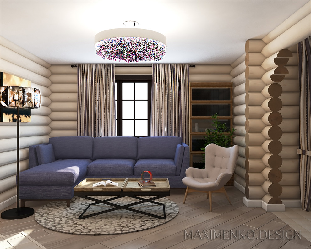 Сруб в современно-классическом стиле