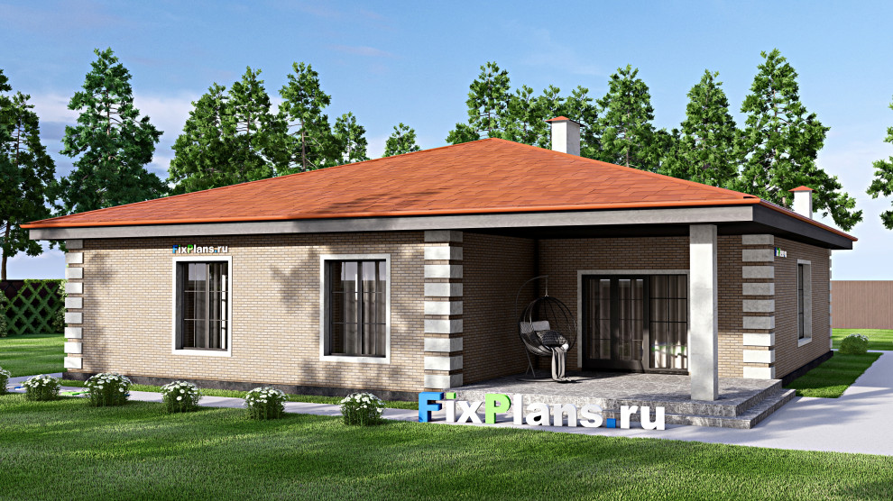 Проект одноэтажного дома 15х19м S200м2 F-15290