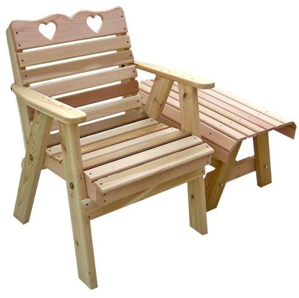 Creekvine Design Cedar Country Hearts Patio Chair Rustic