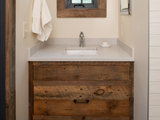 Rustic Bathroom by Manomin Resawn Timbers