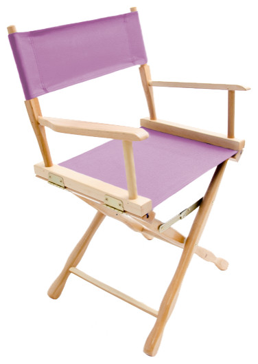 Gold Medal 18" Natural Classic Director's Chair, Piggy Pink