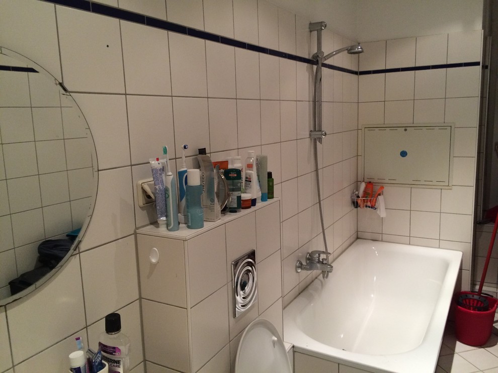 Wie kann man hier am besten einen Duschvorhang anbringen?