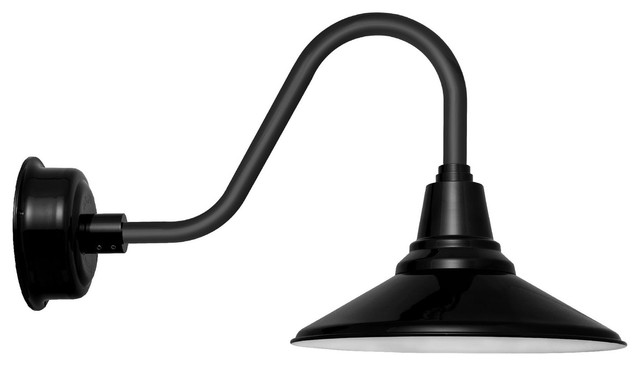 Calla Led Outdoor Indoor Lighting Farmhouse Wall Lights Calla Gooseneck Led Barn Light Black 16
