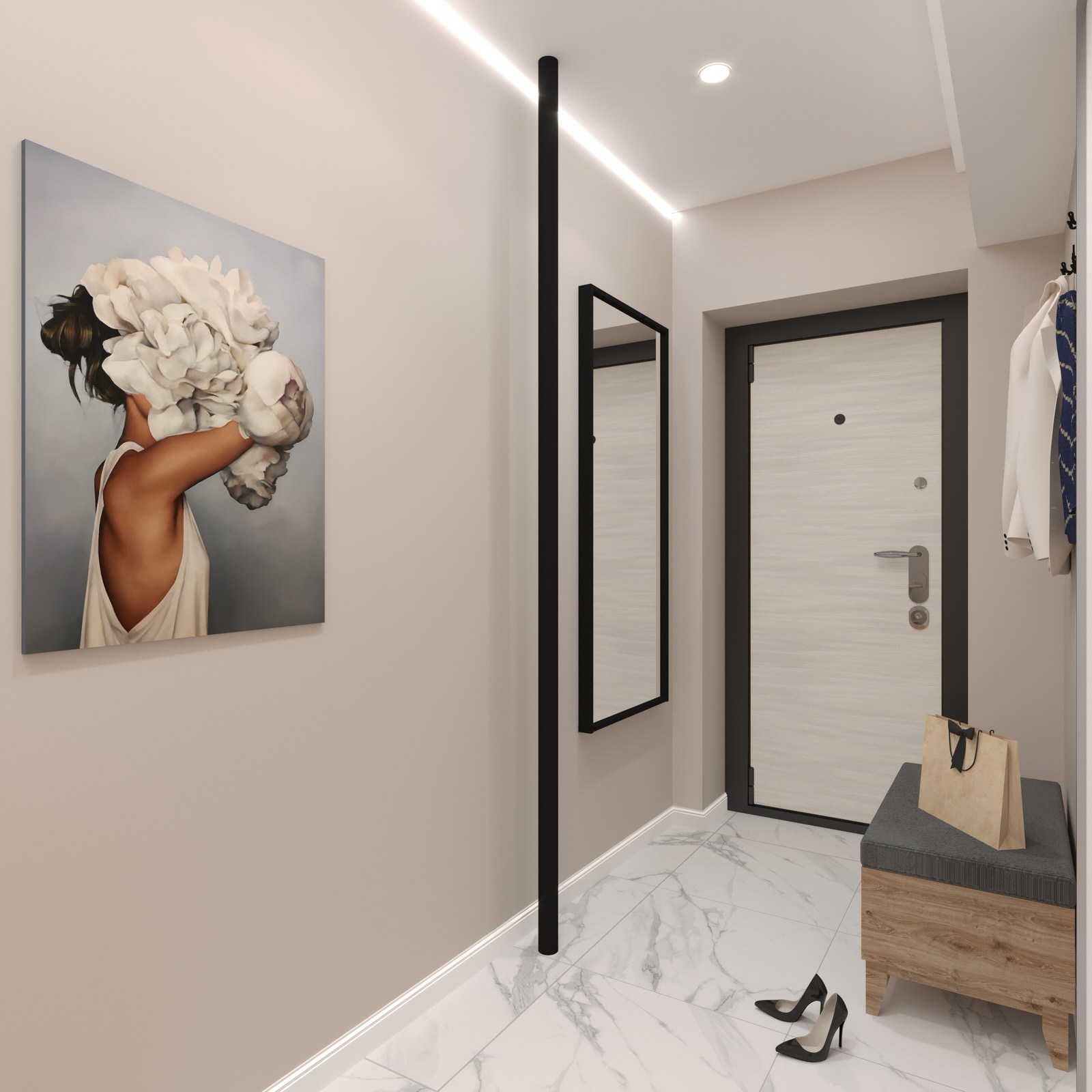 Дизайн проект двухкомнатной квартиры 67,3 кв.м.(старый фонд)