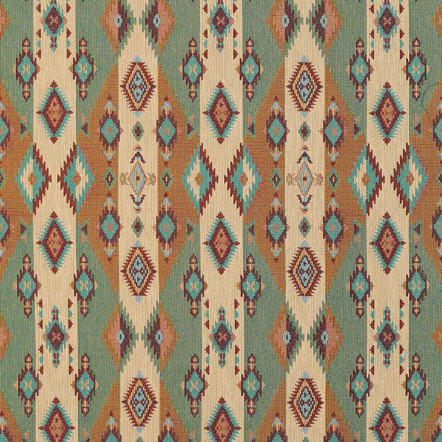 Southwestern Stripes and Diamonds Woven Novelty Upholstery Fabric By The Yard, By The Yard