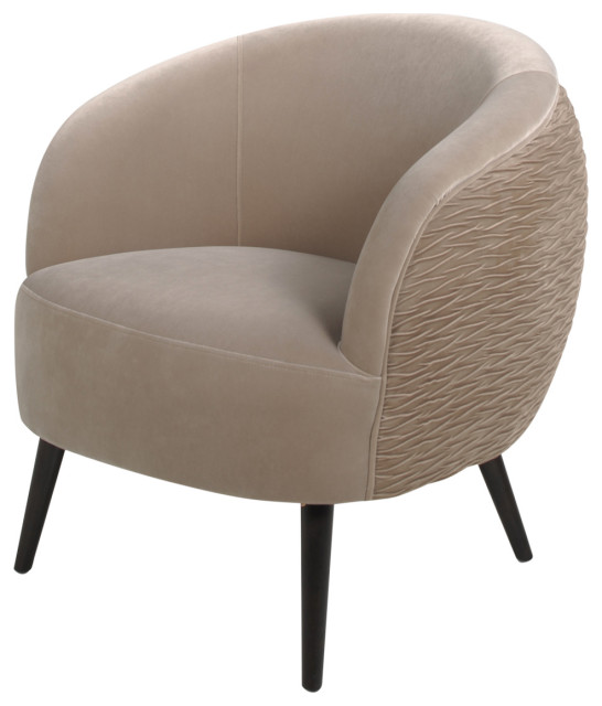 London Ruched Barrel Accent Chair Midcentury Armchairs And Accent Chairs By Jennifer Taylor Home Houzz