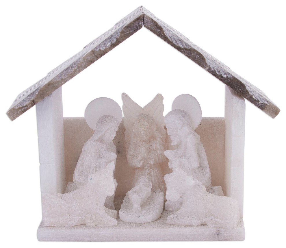 Handmade Traditional Nativity In Brown Huamanga Stone Nativity Scene Peru Traditional Holiday Accents And Figurines By Novica