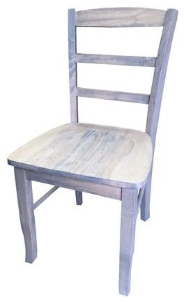Driftwood Grey Ladder Back Farmhouse Chair