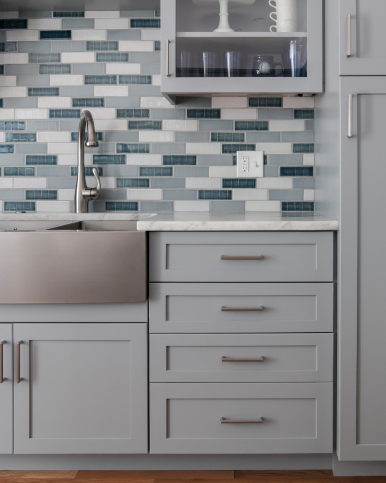 Inspiration for a transitional home design remodel in Boston