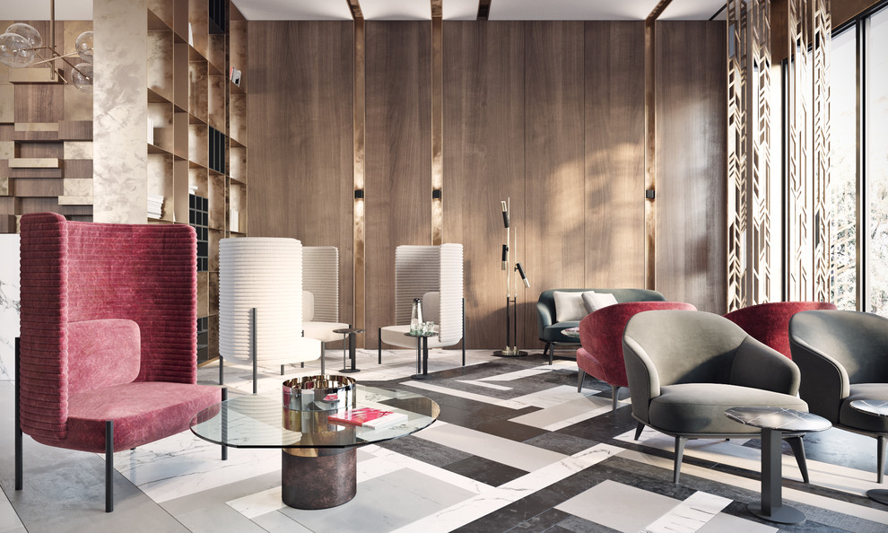 Лобби в многоэтажном жилом доме