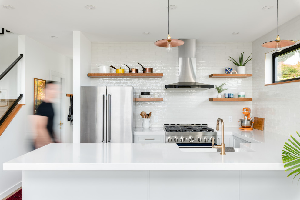Photo of a beach style kitchen in Vancouver.
