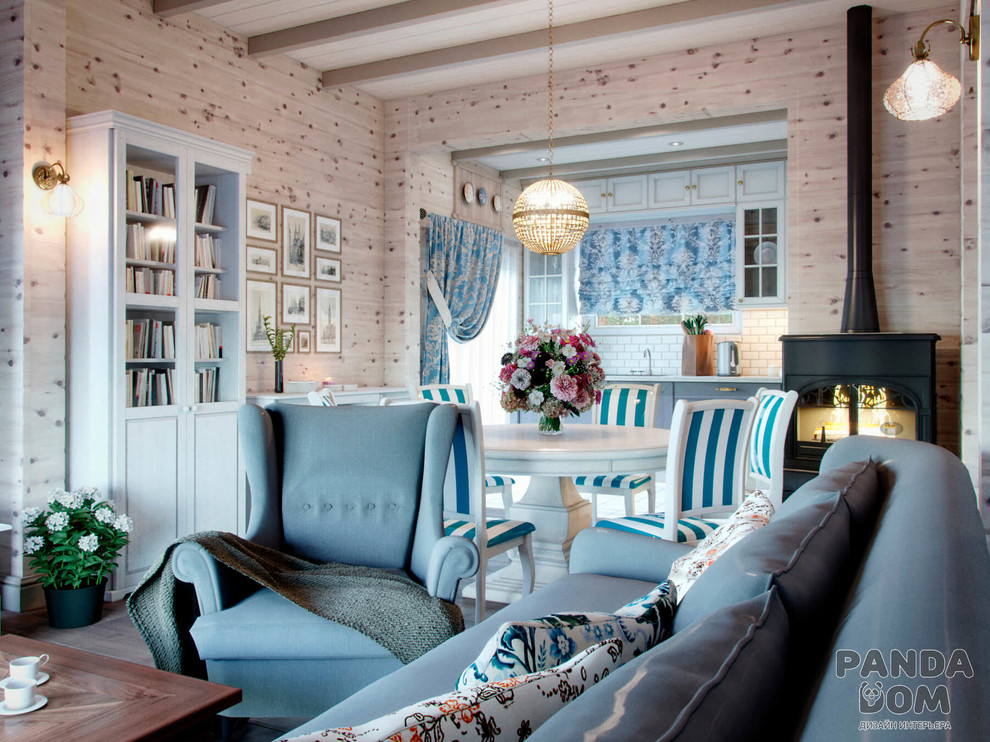 Деревянный дом в стиле кантри