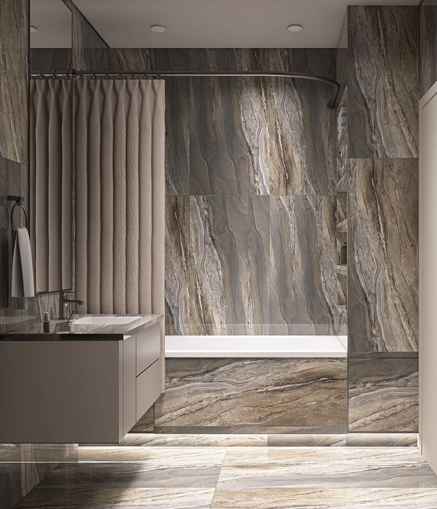 Однокомнатная квартира в современном стиле с элементами неоклассики